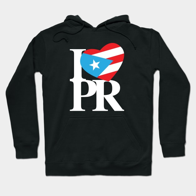 I Love PR Retro Hoodie by Pro Art Creation